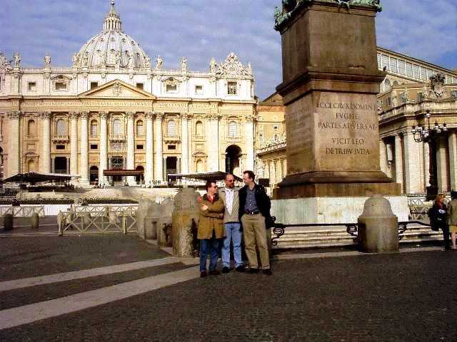 3 Nerviens  la Saint ..... Non! A Rome!!! de gauche  l'autre gauche... Bernard, Sergio et Jrme.